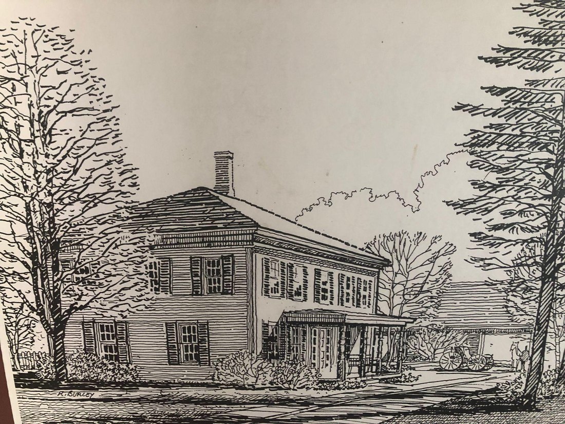 Drawing of the General Wait House